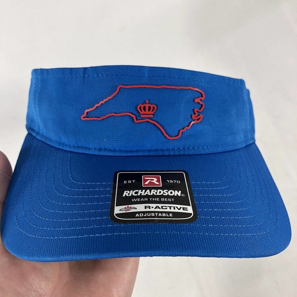 NORTH CAROLINA SHAPE RICHARDSON VISOR HAT CAP NEW BLUE RED ONE SIZE FITS MOST - Picture 10 of 10